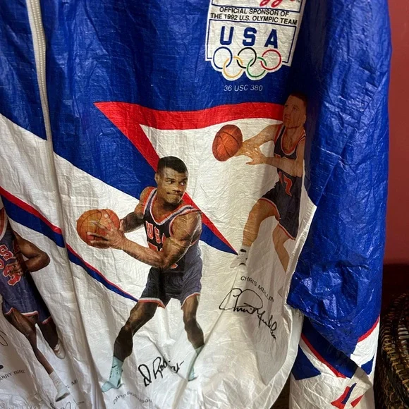 1992 Olympic Mens Basketball Jacket (rare) (vintage) 🏀⛹️♂️ - Picture 3 of 5